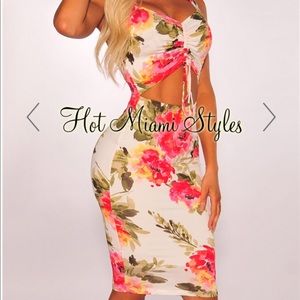 Hot Miami Styles Floral Dress New with Tags